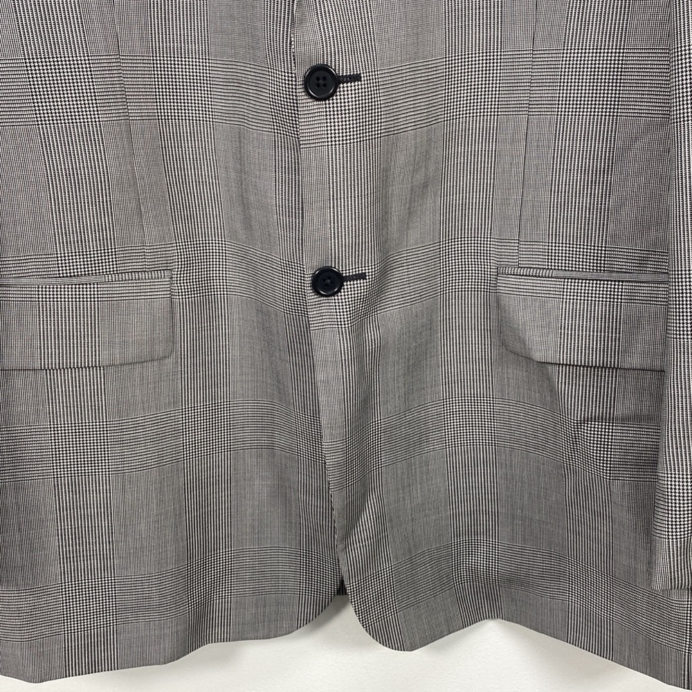 J. Peterman Wool Blazer gingham Men's 46 - Picture 3 of 12